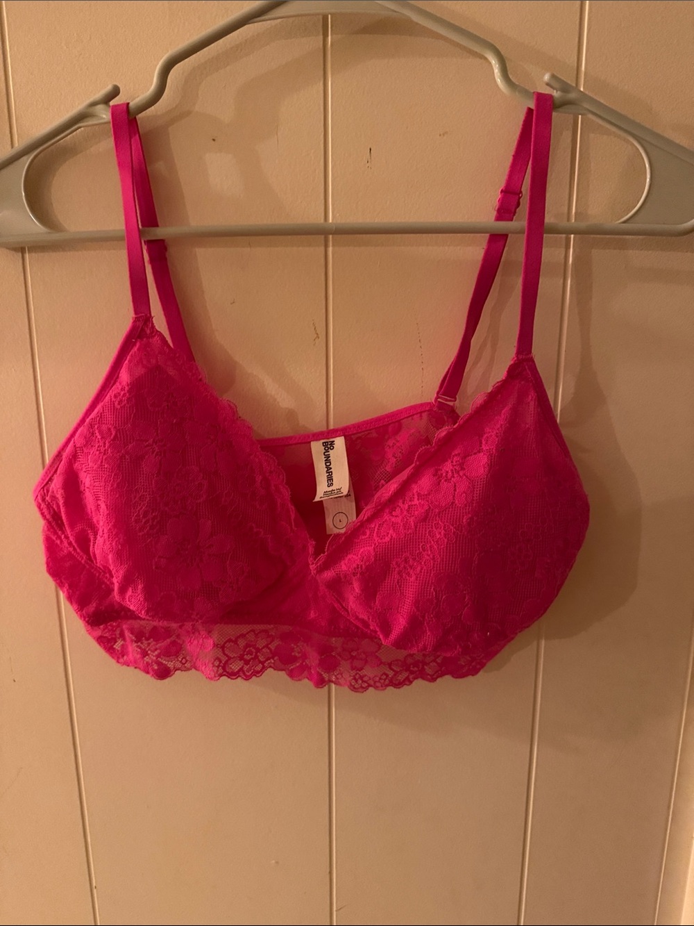 No Boundaries Hot Pink Lace Bralette